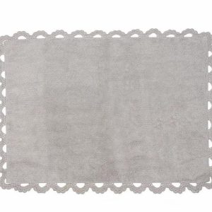 Alfombra Dormitorio Bebé Algodón 100% Lavable Versalles Aratextil Gris