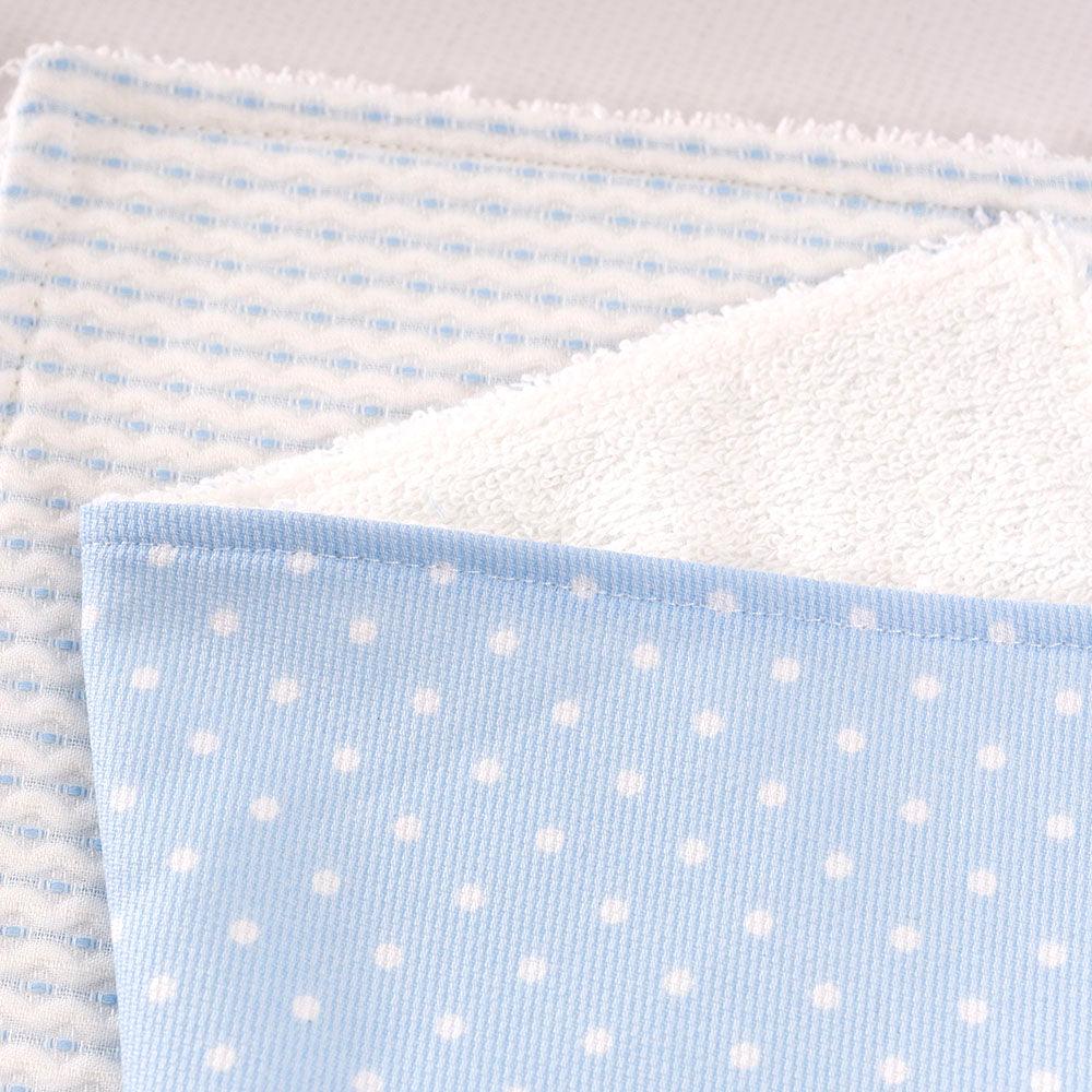 Seca babitas Pack de 2 para Bebé Estampado Topitos Celeste 9 - Imagen 3