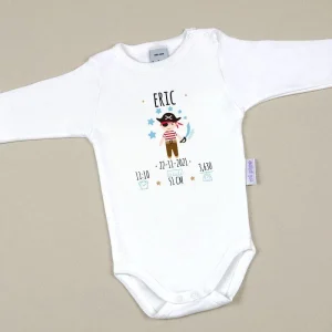 Body Bebe Datos Nacimiento Pirata Mi PIpo