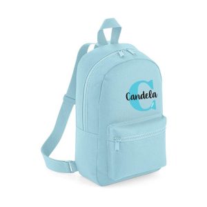 Mochila Infantil Personalizada Inicial Azul