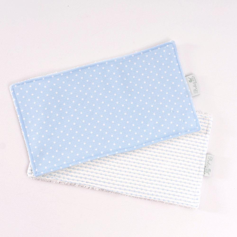 Seca babitas Pack de 2 para Bebé Estampado Topitos Celeste 9 - Imagen 2