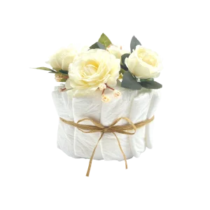 Tarta de Pañales Beige Floral – MyLittleBabies